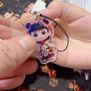 哪吒魔童闹海徽章周边挂件胸针洞洞乐盲盒儿童节日戳戳乐礼盒 爆款