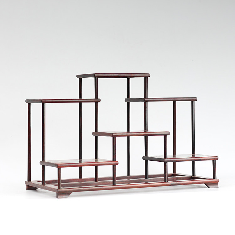 红木小博古架实木简约中式茶壶架红酸枝多宝阁茶架子置物架茶叶架