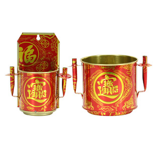 招财铁香炉挂墙壁炉香插圆炉天官赐福门口土地财神定福灶君铁牌位