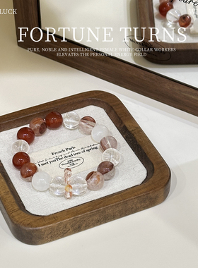 本命年红玛瑙阿塞水晶转运手串