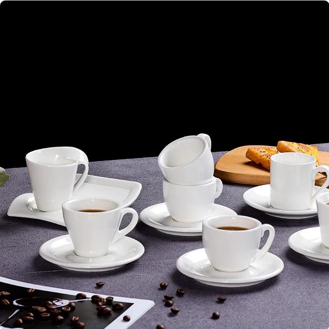 简约景德镇咖啡杯碟套装家用陶瓷