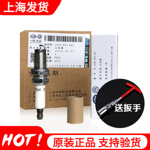 大众宝来速腾迈腾高尔夫6朗逸迈腾途观帕萨特1.4T火花塞上汽原装