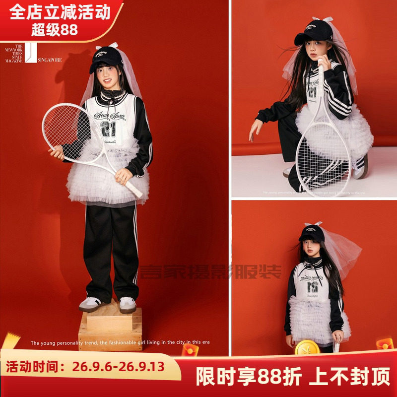 大童杂志风运动网球女孩主题图片