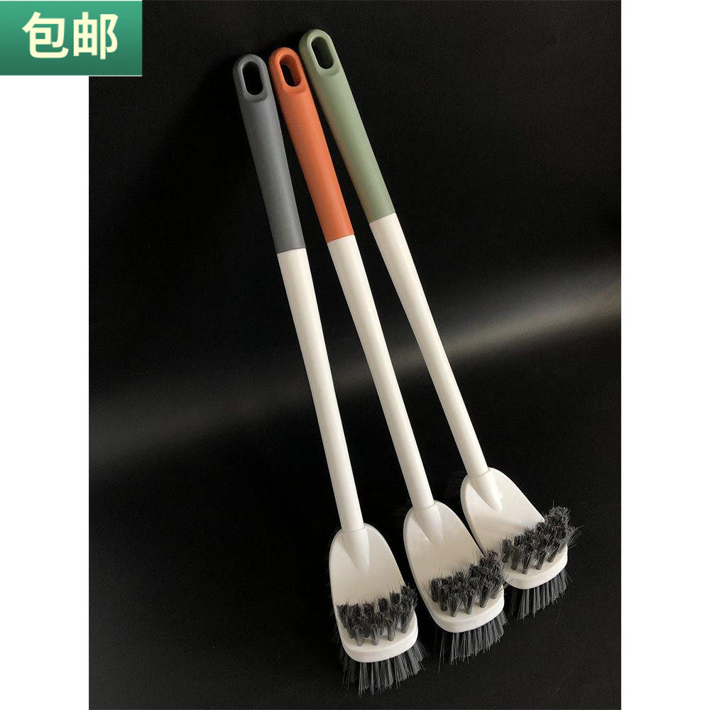 包邮 长柄厕所刷双头马桶刷卫生间清洁刷可挂式清洗蹲坑缝隙刷子