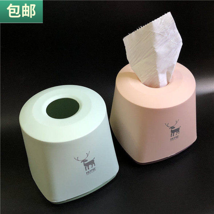 包邮 桌面卷纸盒纸巾盒纸巾筒简约纸巾架厕纸盒卷装纸收纳盒子