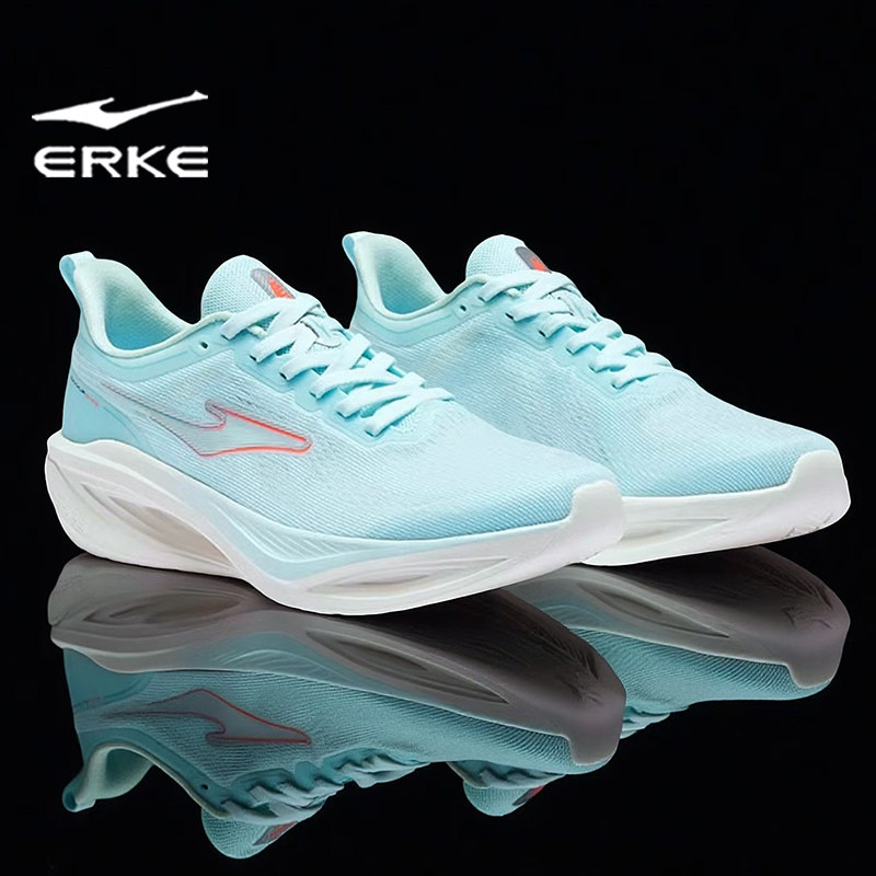 鸿星尔克男款专业跑步鞋网面透气减震运动鞋男士软底回弹轻便跑鞋