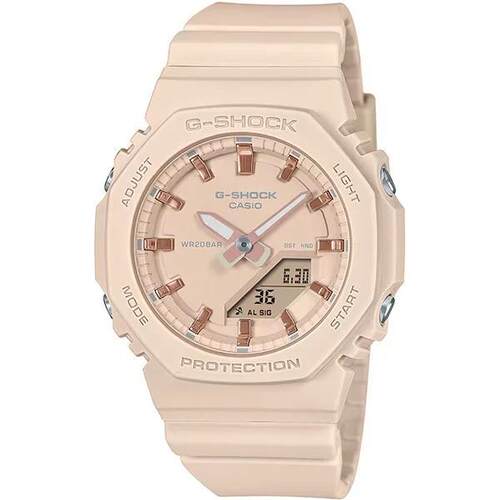 CASIO卡西欧G Shock数字的米色表盘石英200M女士手表GMAP2100M 4A