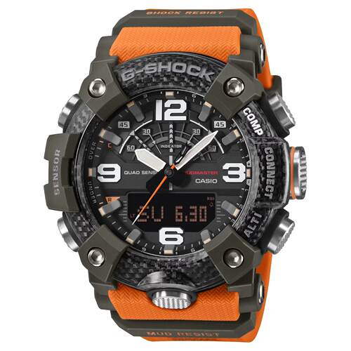 CASIO卡西欧G Shock Mudmaster黑色表盘树脂表带手表GGB100X 1A9