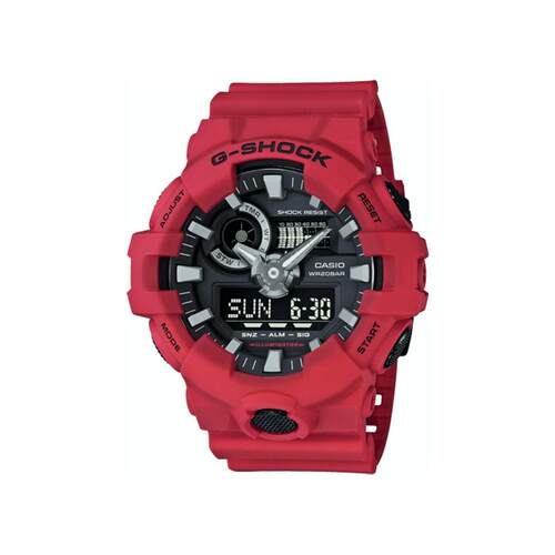 CASIO卡西欧G Shock GA700 4 Super夜光Ana数字的3D红色男士手表