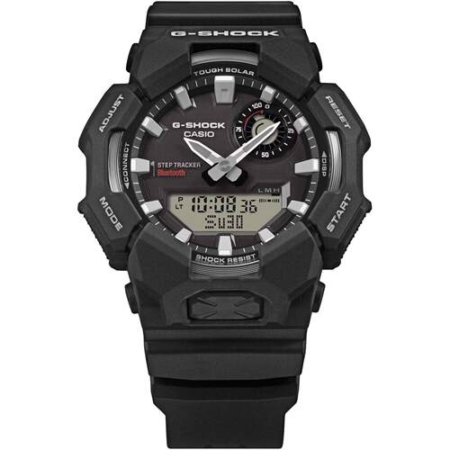 CASIO卡西欧男士手表G Shock世界时闹钟灰表盘黑色表带GA B010