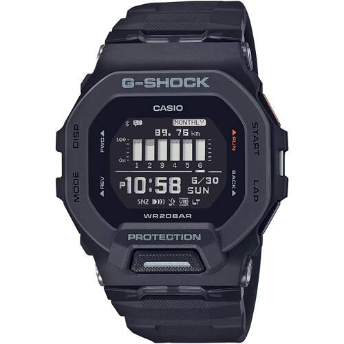 CASIO卡西欧男士数字手表Shock Squad 200系列黑色树脂表带GBD200