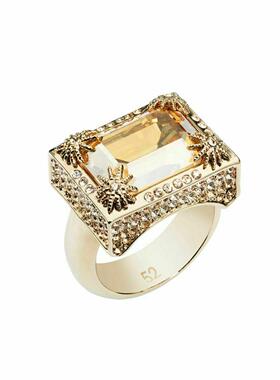 Atelier SWAROVSKI施华洛世奇Calypso戒指鸡尾酒金色55 7 5455690