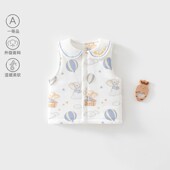 婴儿冬季 宝宝60克保暖背心单上衣内穿 加棉马甲新生儿夹棉坎肩冬装