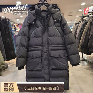 连帽鸭绒羽绒服冬 buckaroo潮牌男女加厚长款 B194DW440P 现货 特价