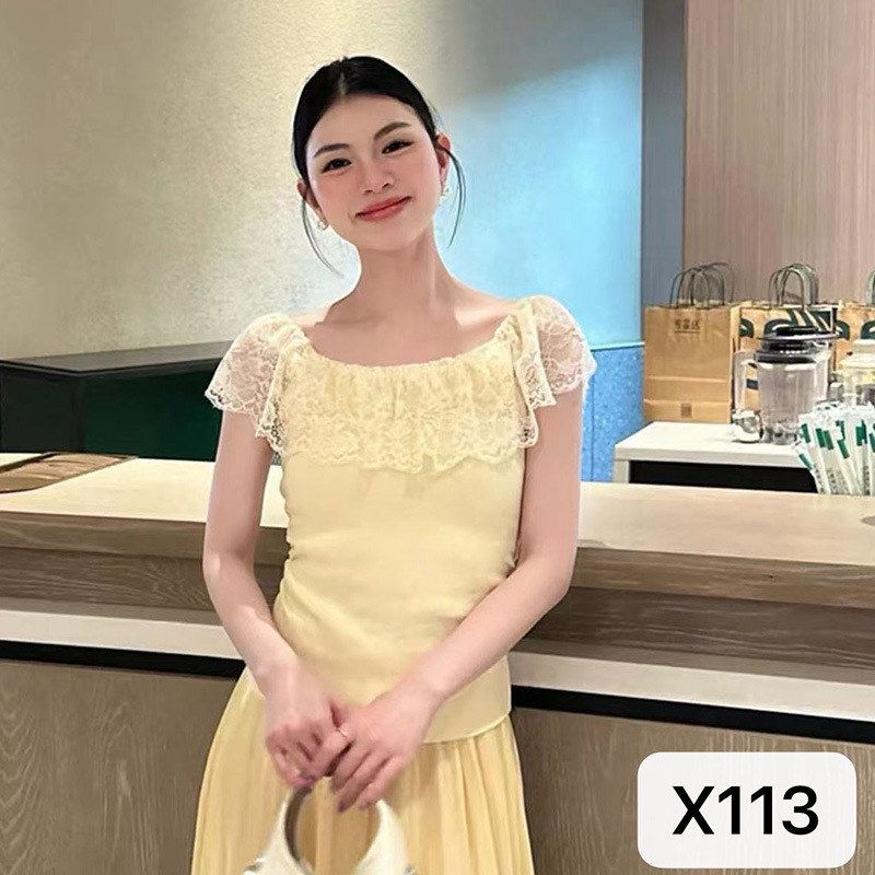 芭比钟意针织透气短袖背心气质时尚文静甜美可爱贵气质简约高级感