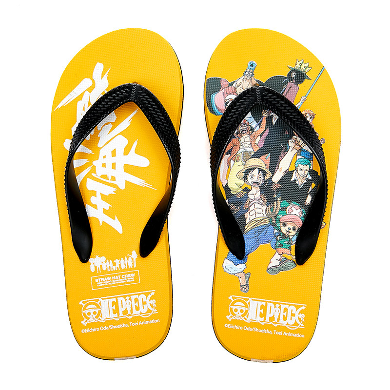 休闲海贼王透气人字拖防滑潮拖鞋
