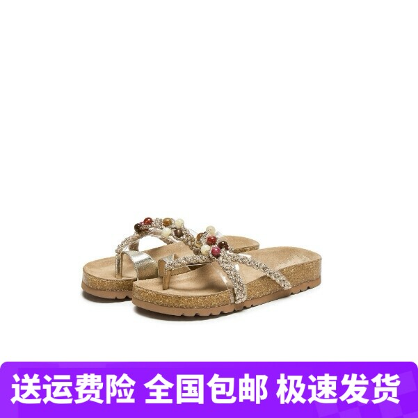 同款2026夏新款绝美不累脚厚底勃肯人字拖女外穿夹脚拖鞋20251BT6