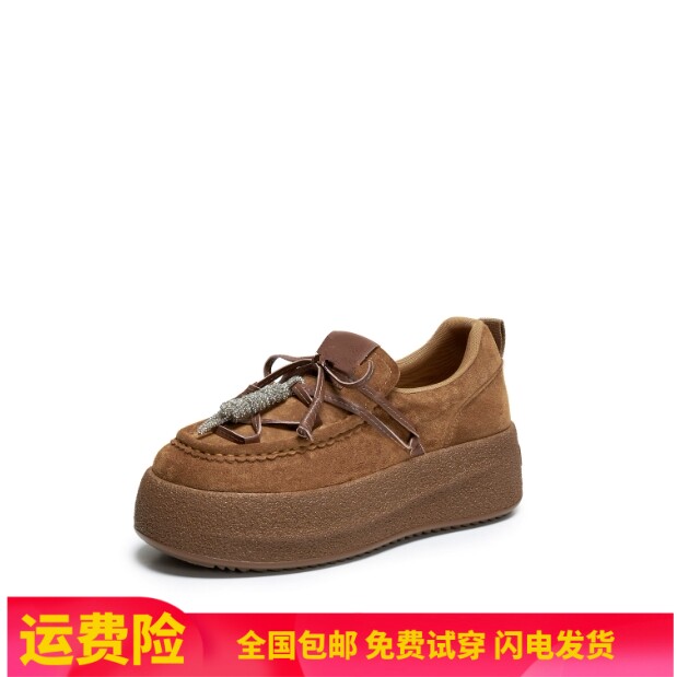 商场同款2026新款复古运动休闲鞋厚底深口鞋单鞋女鞋J0263CM6
