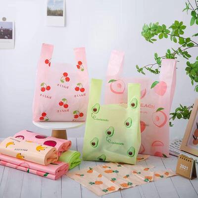 塑料袋ins风摆地摊打包袋子卡通外卖食品袋可爱车载垃圾袋背心式