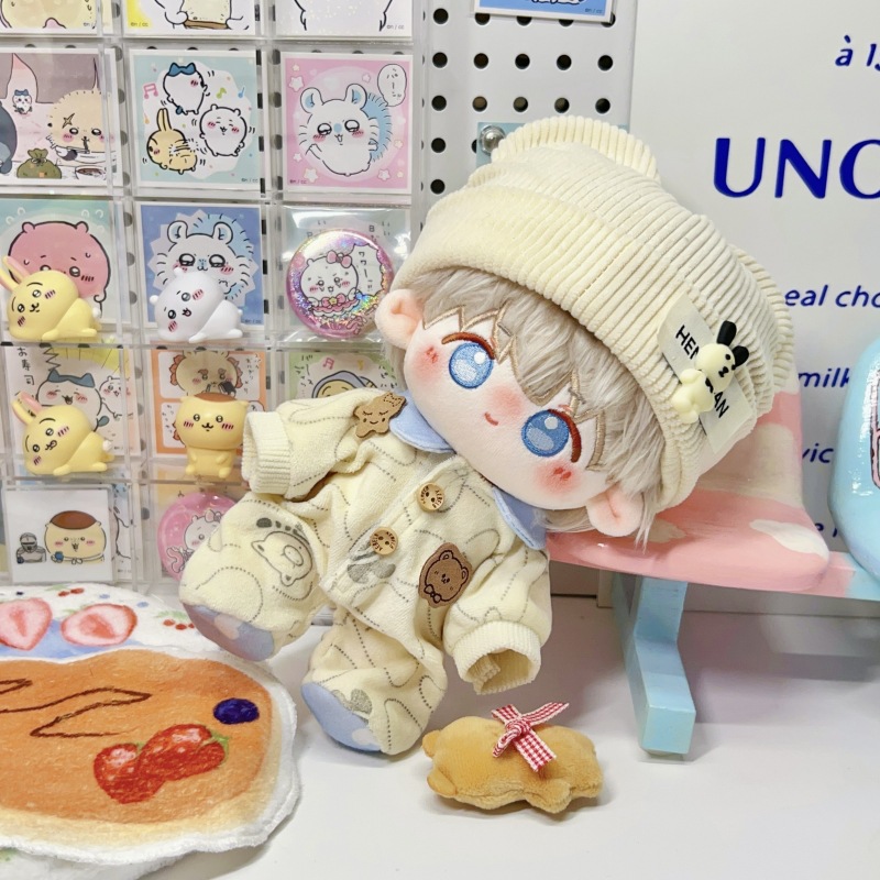 20cm娃衣棉花娃娃连体睡衣冬季爬爬服可爱原创无属性现货换装公仔