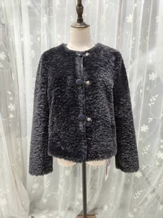 气质百搭显瘦外套羊羔毛外套 时尚 轻奢6171专柜正品 2025冬新款