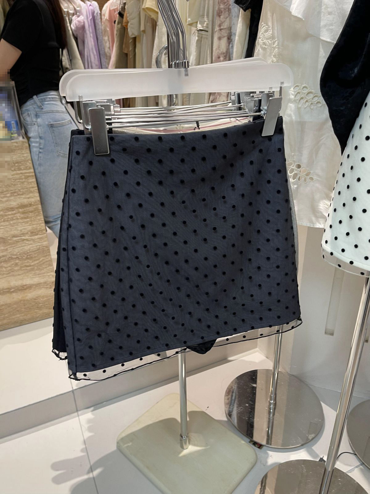 高级感波点印花半身裙女高腰显瘦小众a字裙时尚百搭包臀短裤裙夏