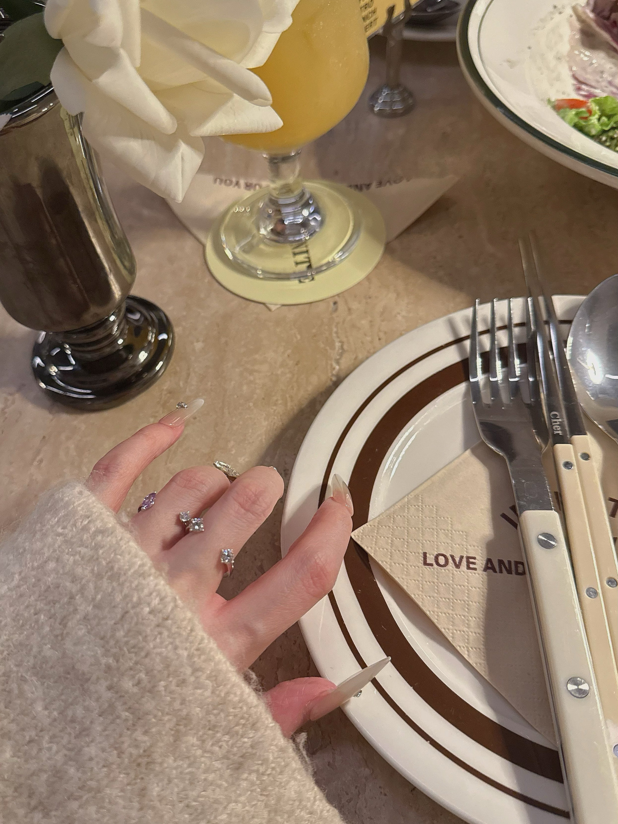 Poetictwinkle闪彩钻戒指小众设计高级气质食指环精致套戒配饰女