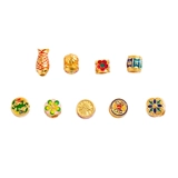 Долговечные старинные аксессуары из песочного золота, сделанные своими руками, барабан с рыбьим цветком, шестизначная мантра, мантра династии Мин, чудесные семена лягушки, огромное богатство.