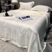 高端100支天丝夏凉被四件套双面冰丝凉感空调被夏季 薄被子可机洗