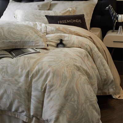 秋冬季100支纯棉磨毛四件套轻奢