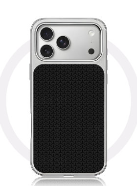 黑色几何纹理大孔电镀黑框磨砂磁吸碳纤纹手机壳适用苹果iphone17promax华为P70PROMATE60PROP70ULTRA