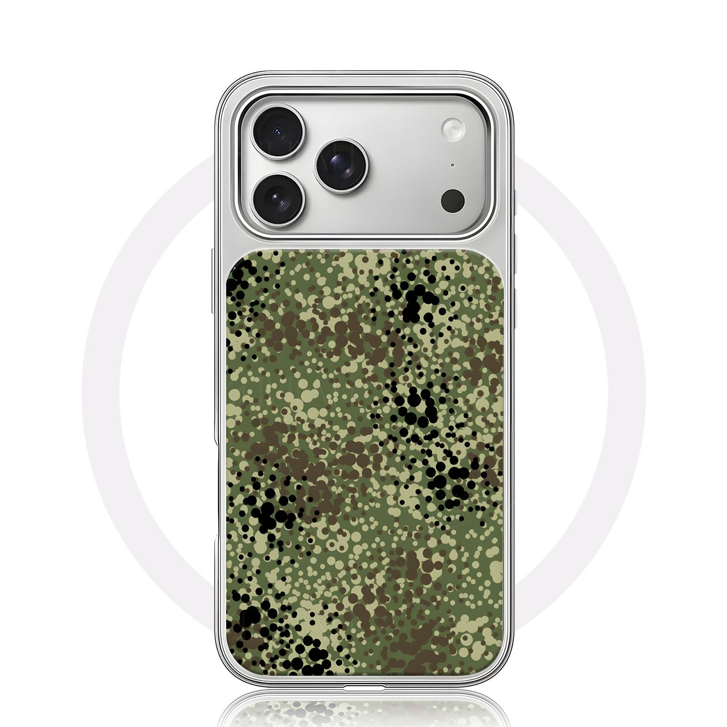 迷彩斑点大孔电镀黑框磨砂磁吸碳纤纹手机壳适用苹果iphone17promax华为P70ULTRAMATE60PRO小米14PRO