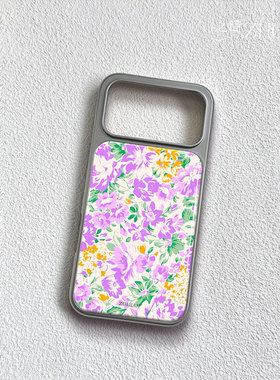 之简ZHIJIAN《花团锦簇》电镀黑框磨砂磁吸手机壳适用苹果iphone17promax华为P70ULTRAP70PROMATE60PRO