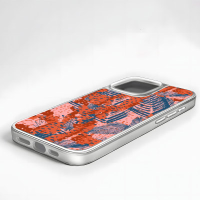 植物波点大孔电镀黑框磨砂磁吸碳纤纹手机壳适用苹果iphone17promax华为MATE60PROP70ULTRAP70PRO