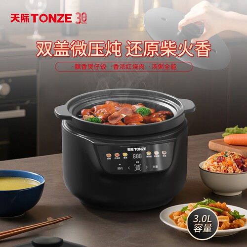 天际电砂锅3L双盖微压煲仔饭