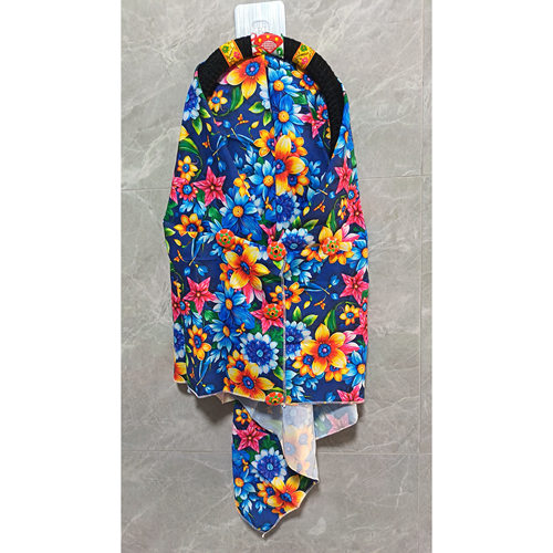 惠安女花卉印花遮耳绑带大码