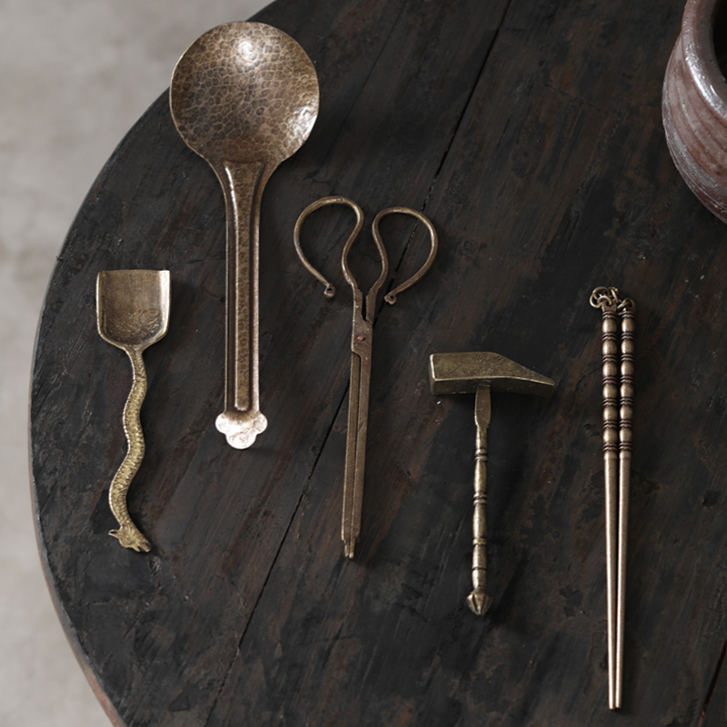 纯手工铜炭铲子功夫茶炉炭炉配件