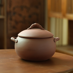 无釉陶锅复古家用一人小砂锅电陶炉燃气明火耐高温炭炉煲汤炖汤锅