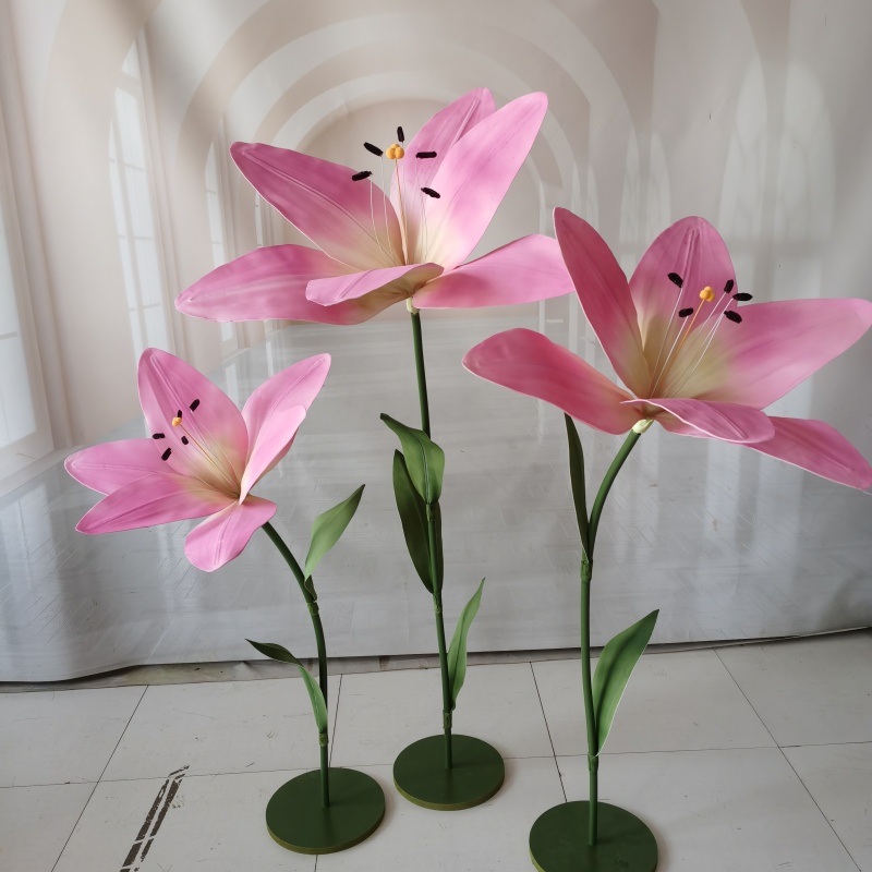 EVA百合花手工大花户外防水立体泡沫花婚庆道具纸艺婚礼布置摆件