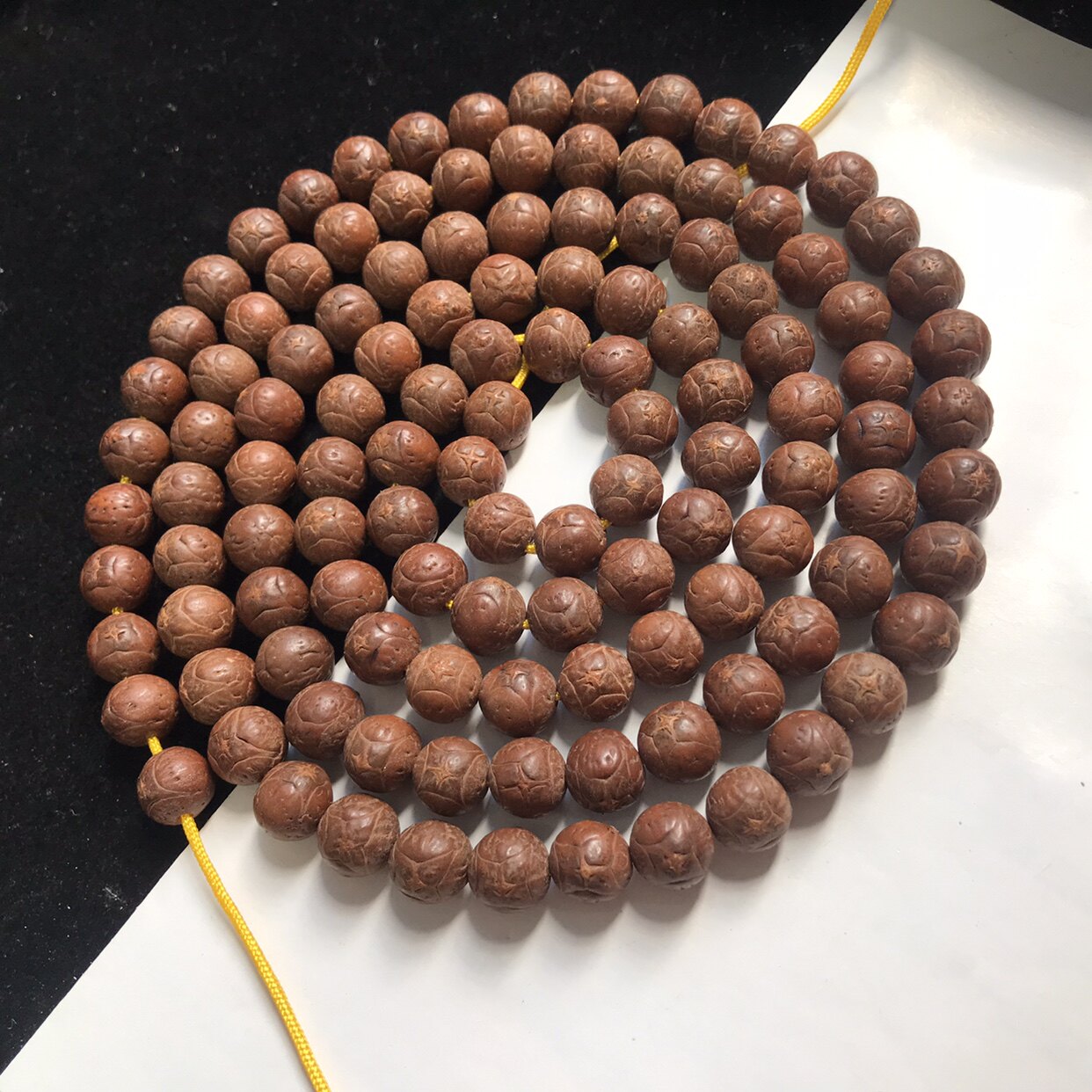 一图一物10mm印尼小麒麟眼菩提子正圆非尼泊尔红皮老陈籽