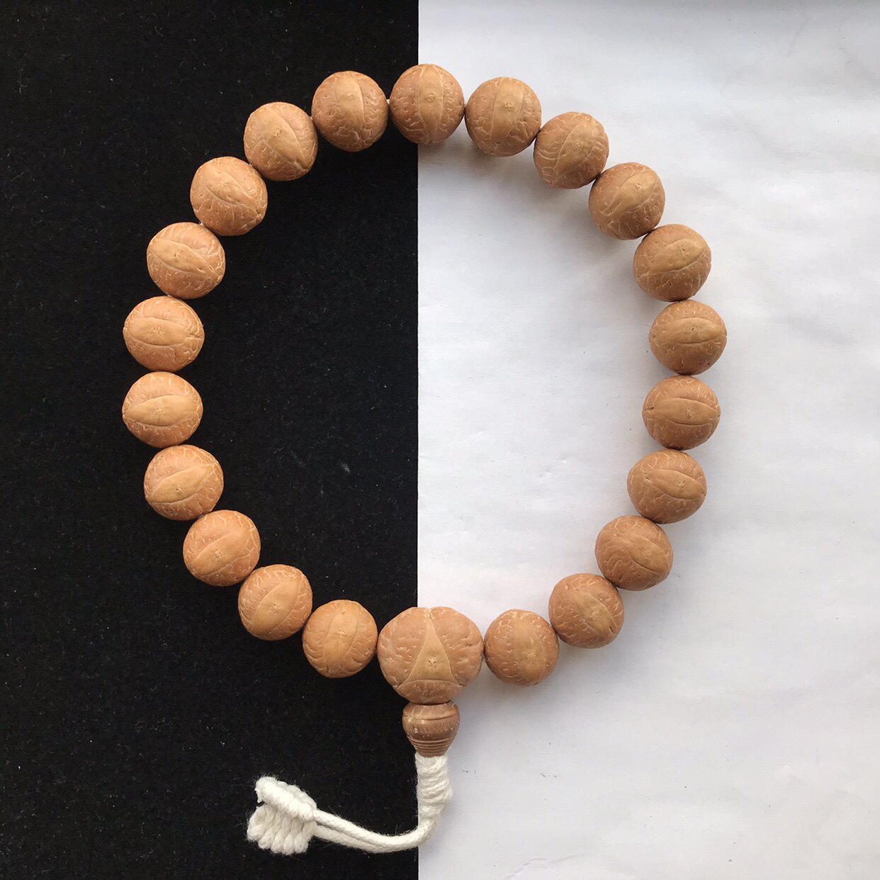 一图一物16mm尼泊尔新籽大凤眼菩提子21颗手持加心形龙眼菩提三通