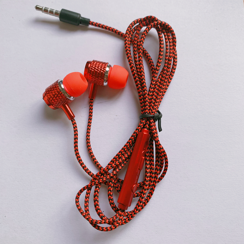 手机通用听竹入耳式有线编织线