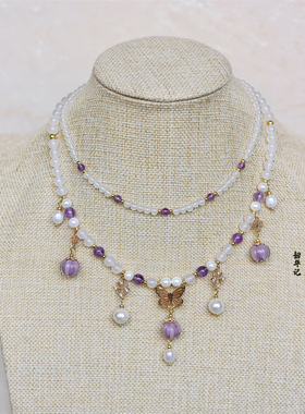 韶华记琉璃玛瑙古风璎珞项链汉服