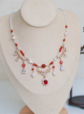 韶华记锆石白水晶玛瑙女仙气璎珞