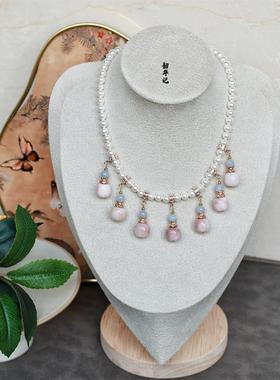 玉石汉服璎珞韶华记贝珠玉石项链