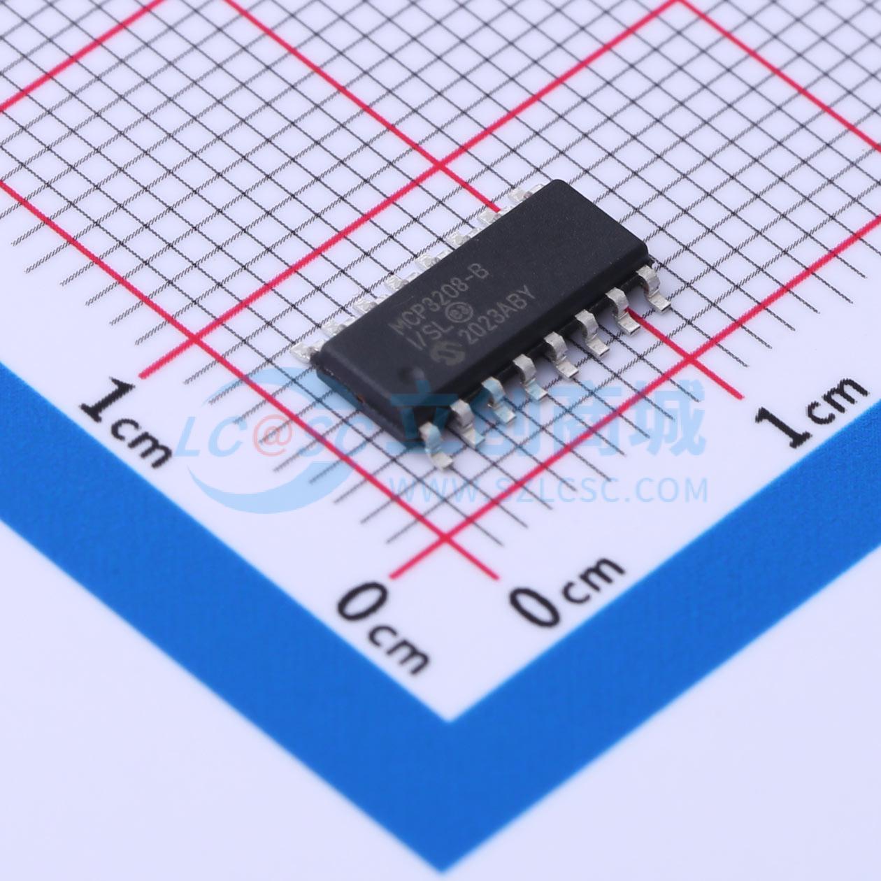 模数转换芯片ADC MCP3208T-BI/SL SOIC-16 原装 电子元器件配单