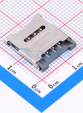 SIM卡连接器 BX-SIM-1.8HJ SMD 翻盖式 MicroSIM卡 卡座 1.8mm Mi
