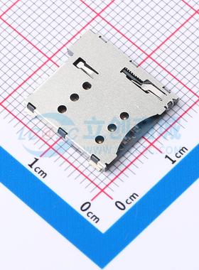SIM卡连接器 ZX-MSIM-481.35J-Z7 SMD 自弹式 MicroSIM卡 卡座 1.