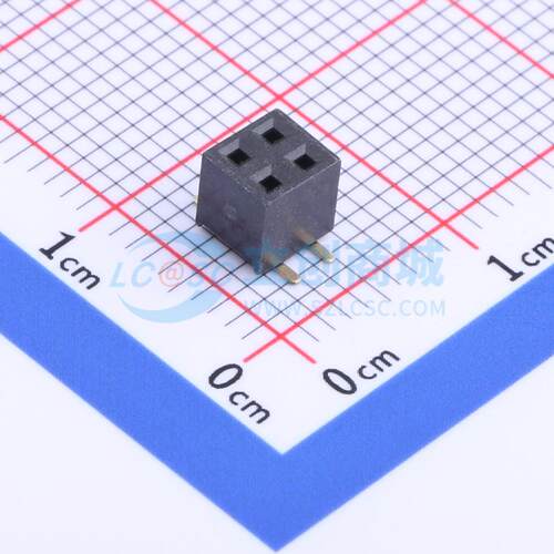 排母 X4621FVS-2x02-C43D65 SMD,P=2mm 2x2P 方孔 电子元器件配单