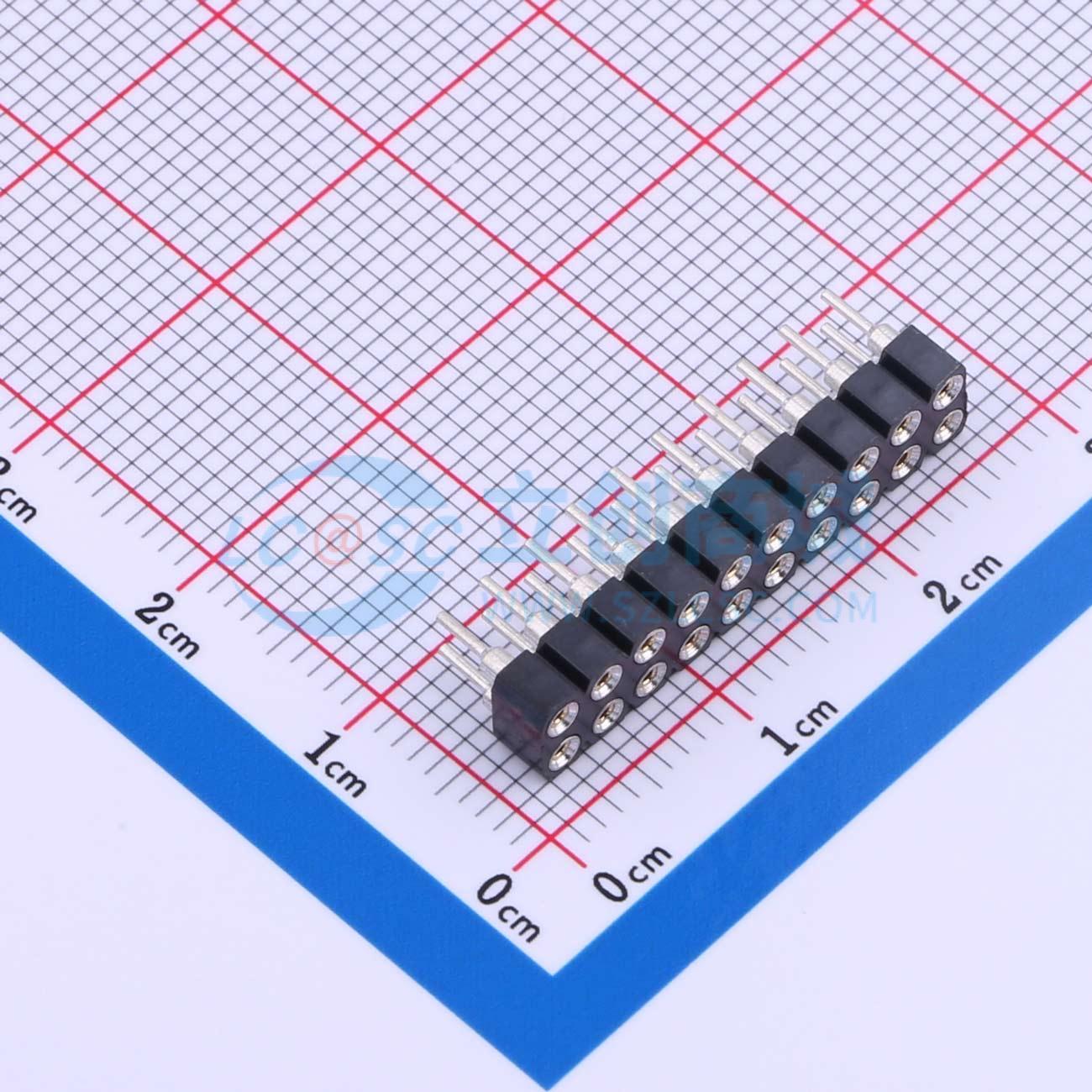 排母 PM254-2-10-Z-3.0-C 插件,P=2.54mm 2x10P 圆孔 电子元器件